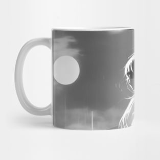 Timeless Beauty: Stunning Black and White Portraits of Anime Girls Gothic Fashion Goth Dark Mug